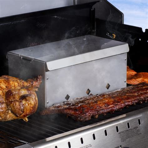 stainless steel bbq smoker box|smoker box for bbq grilling.